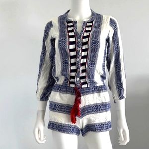 Bindu Stripe Tassel Romper - Boho Festival Hippie India